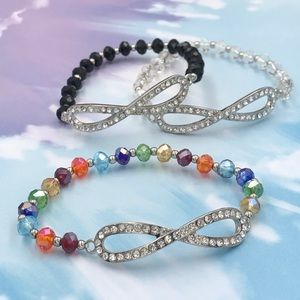 🌼 Rhinestone Infinity Sign Stretch Bracelet